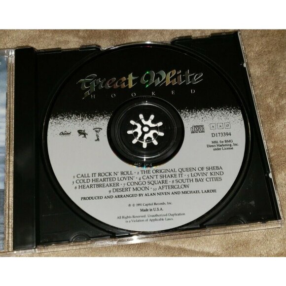 GREAT WHITE cd HOOKED bmg club issue - Picture 6 of 7